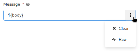 Field contextual menu